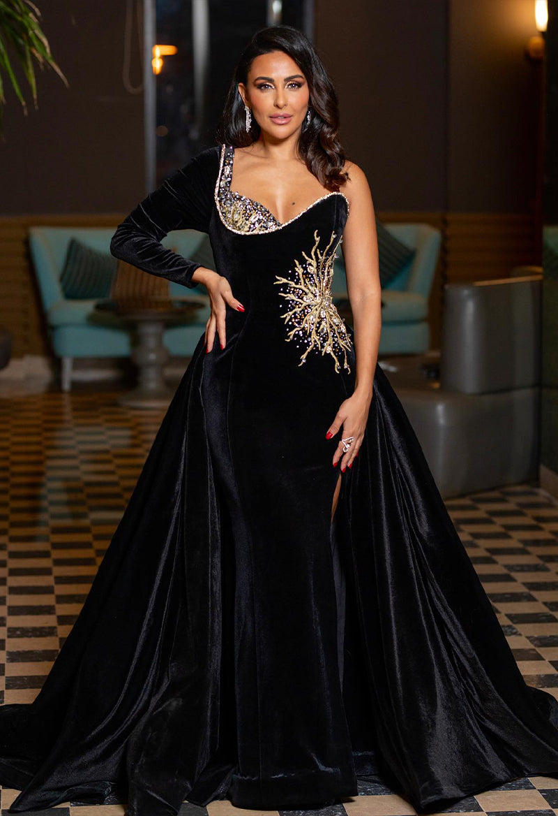 Black And Gold Red Carpet Dresses Elegant Dresses Nigerian Red