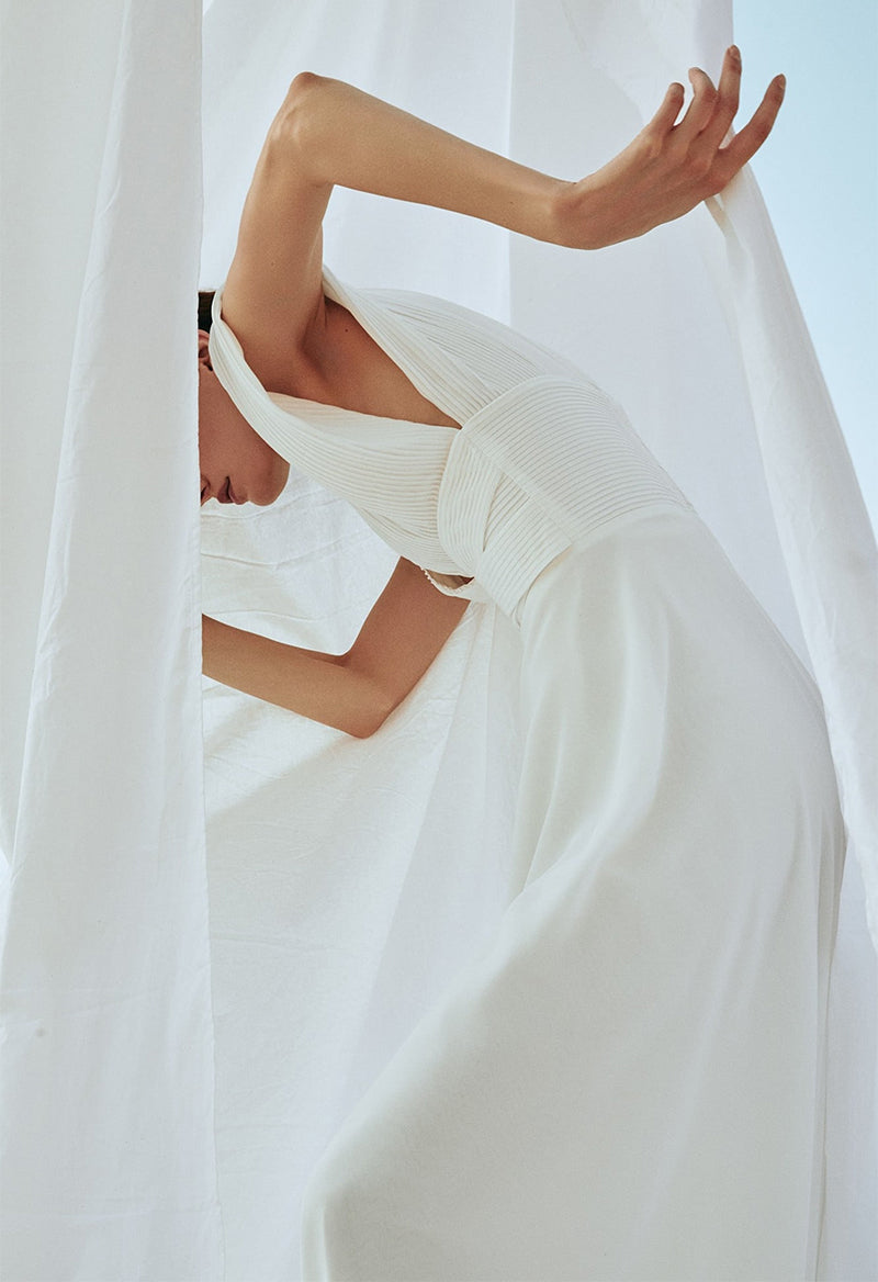 Deep V Neck Chiffon Short Sleeve A Line Floor Length Wedding Dress