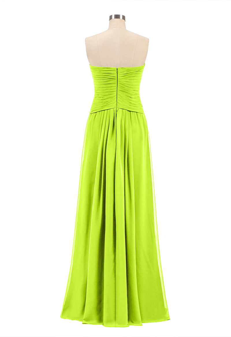 Lime Green Sweetheart Neck Sleeveless Pleated Pocket Chiffon Floor Len – Pandrodressy Lime Green Sweetheart Neck Sleeveless Pleated Pocket Chiffon Floor Len – Pandrodressy
