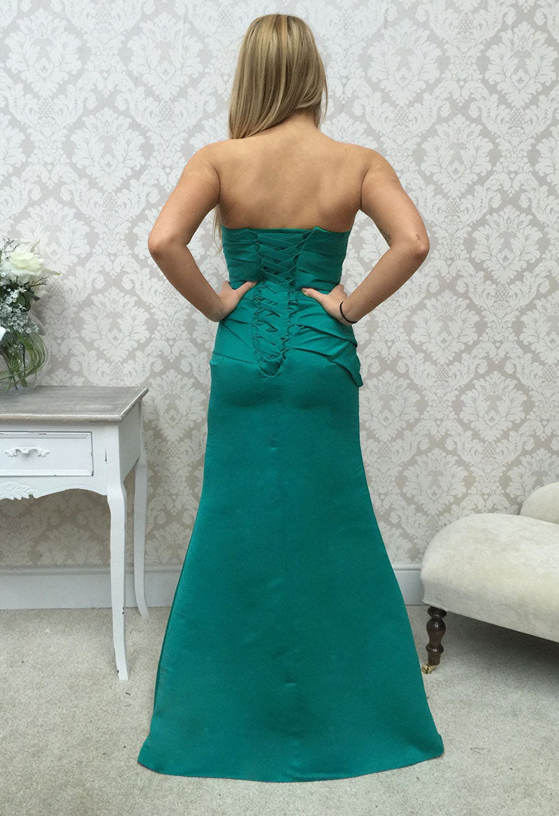 Sweetheart Neck Satin Pleated A Line Floor Length Bridesmaid Dress