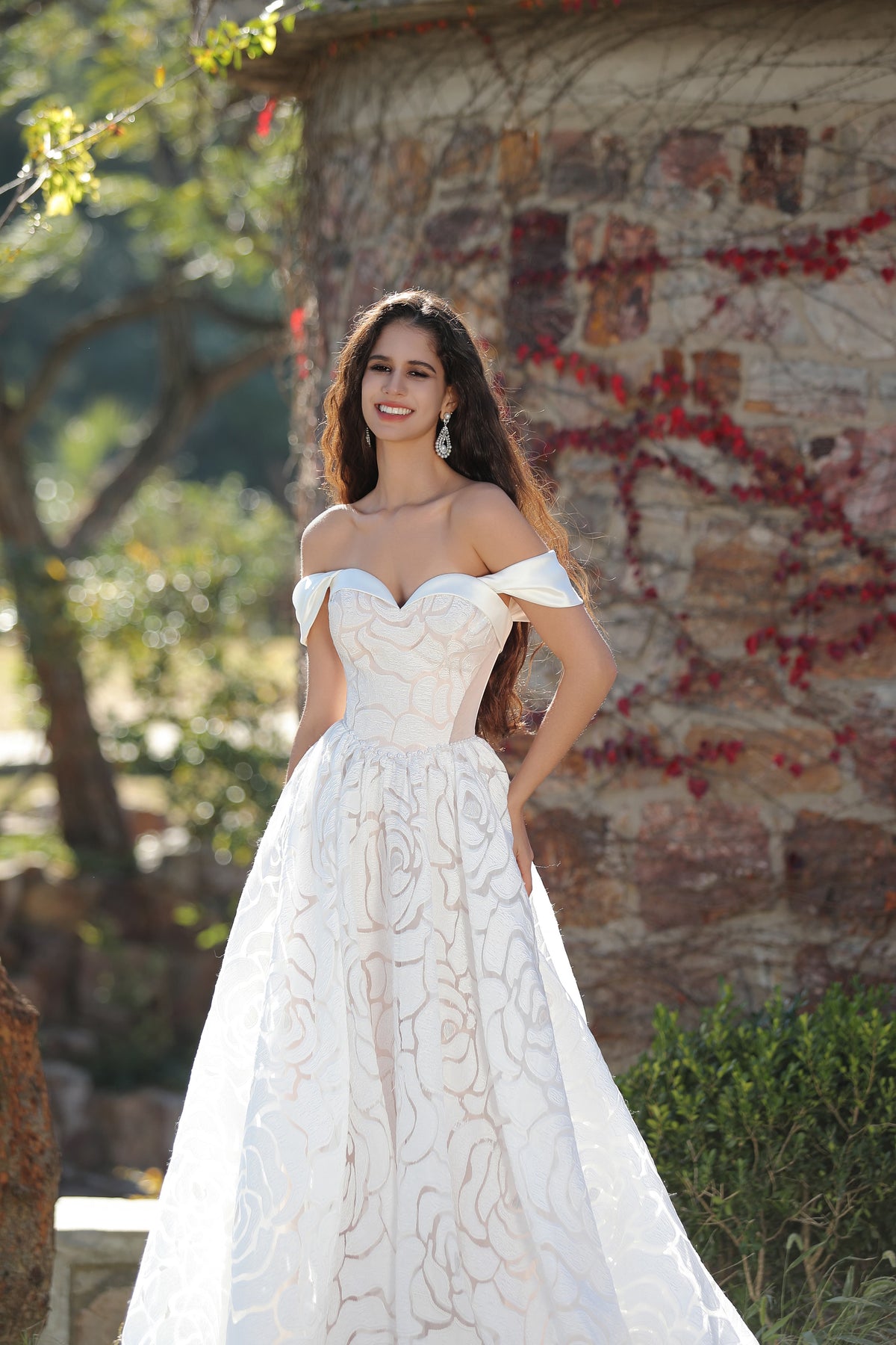 Floral Organza A-Line Wedding Dress PR3520