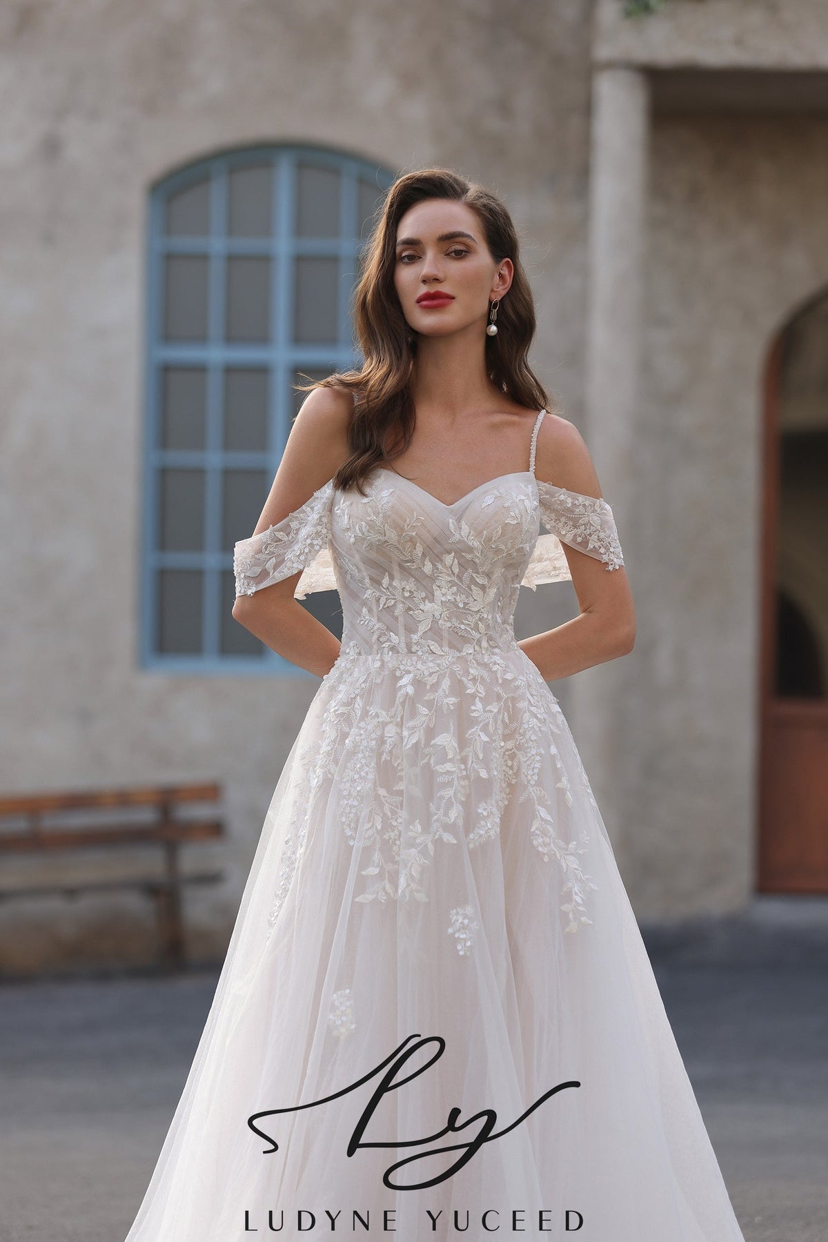 Romantic Off - Shoulder Lace Wedding Dress