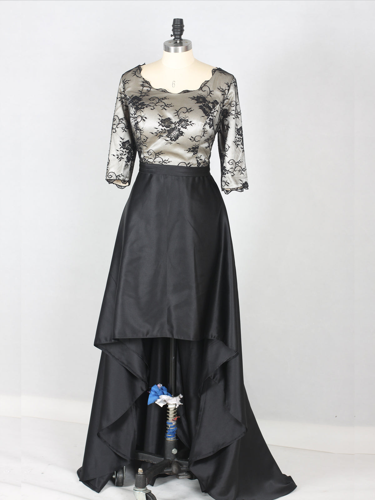Black Two-tone High-Low Evening Dress Pandrodressy Black Two-tone High-Low Evening Dress Pandrodressy