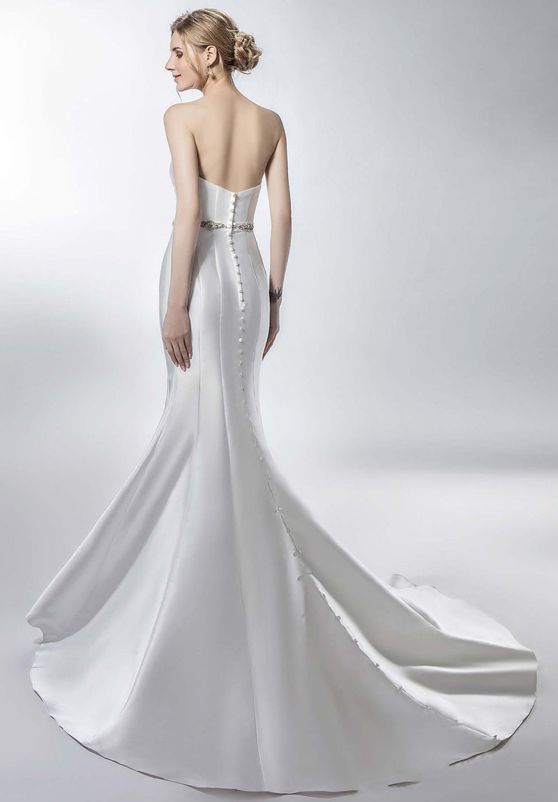 Elegant Crepe Mermaid& Trumpet Elegant Wedding Dress