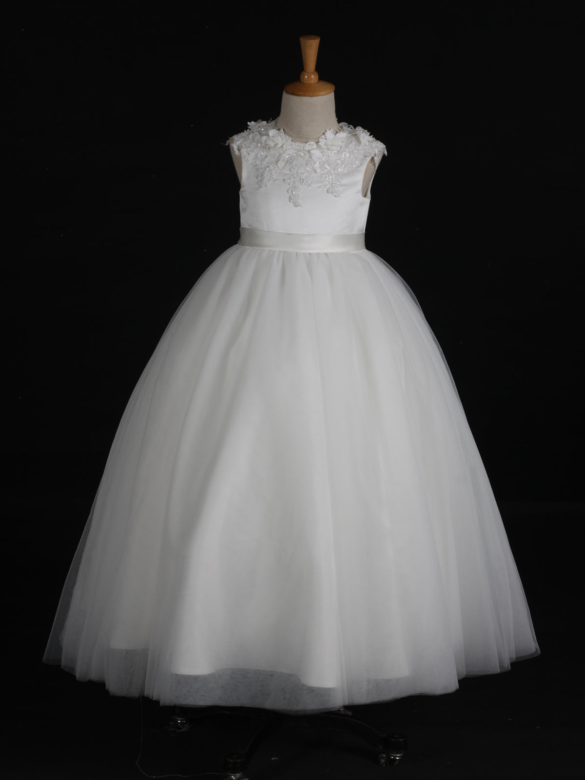 Floor Length With Appliques Flower Girl Dress As Picture