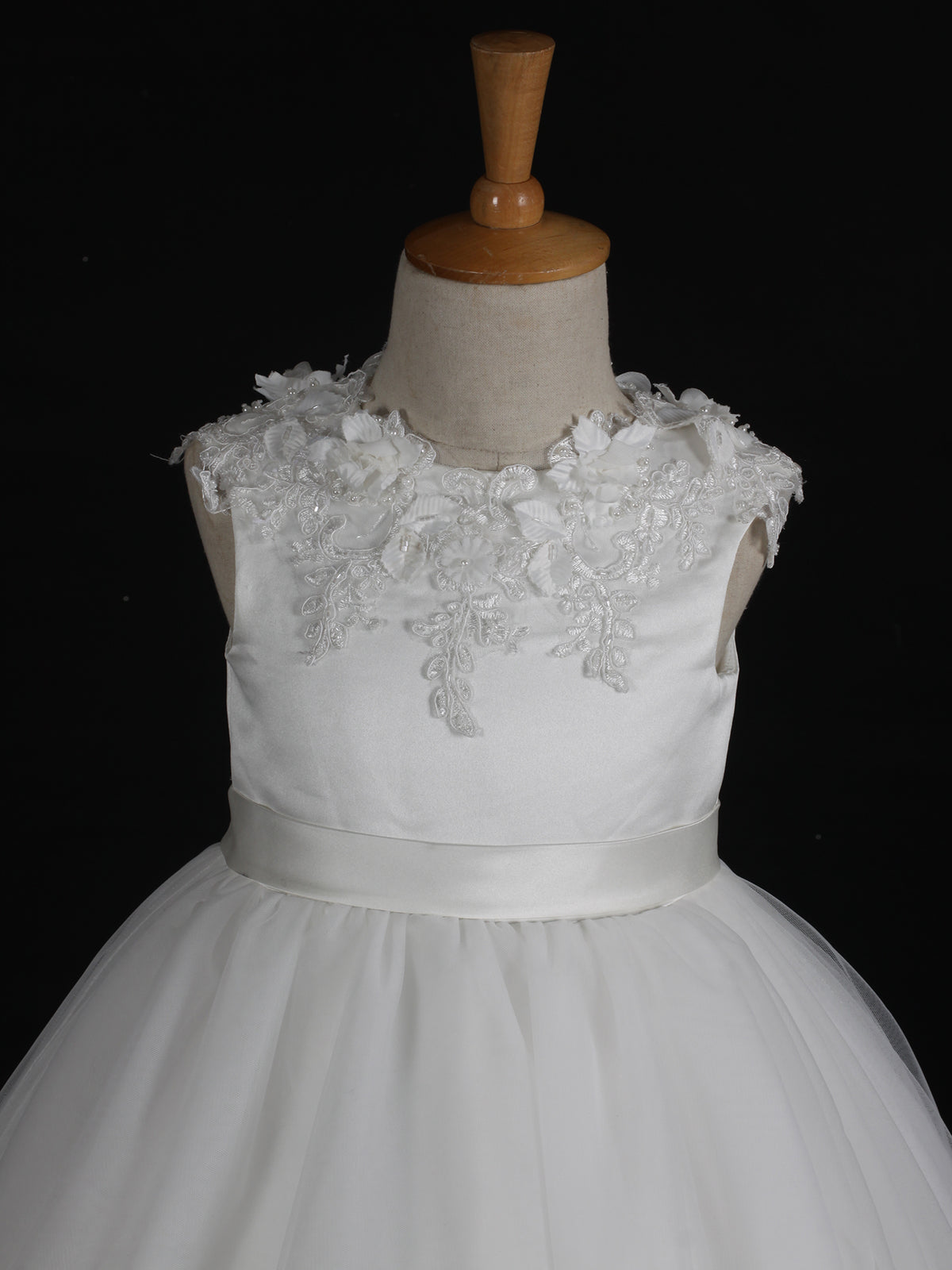 Floor Length With Appliques Flower Girl Dress