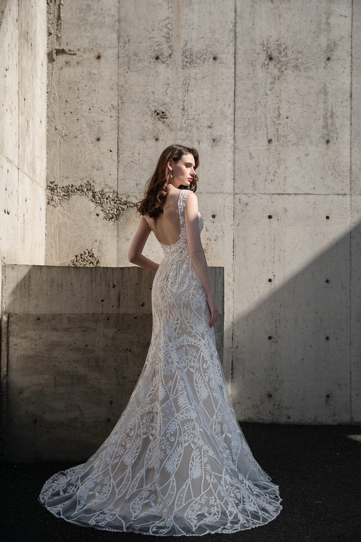 Boho Chic Lace Fit And Flare Wedding Dress PR3255