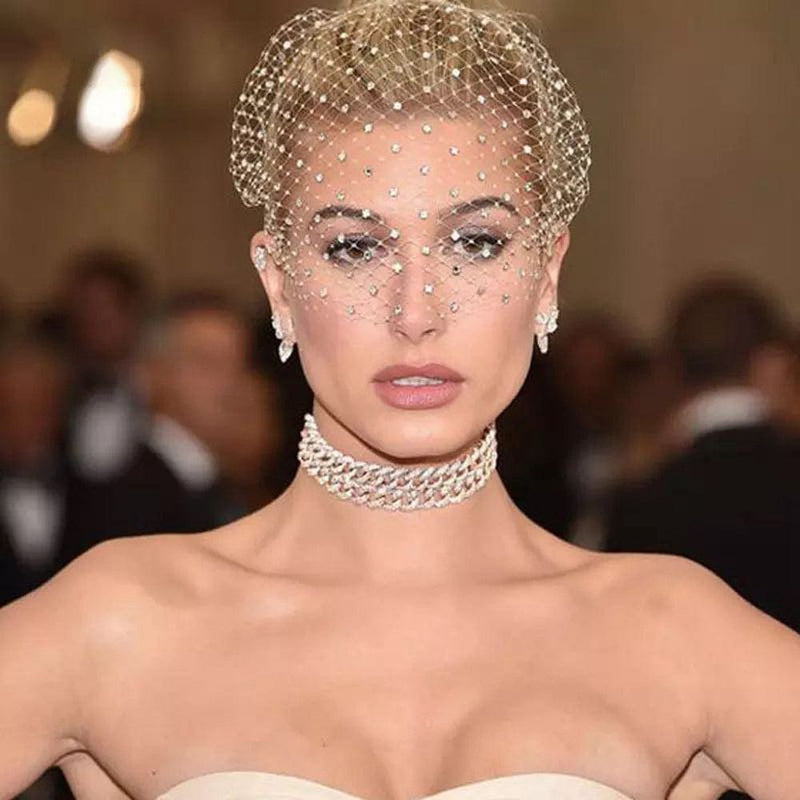 Rhinestone Prom Party Bridal Veil VA06