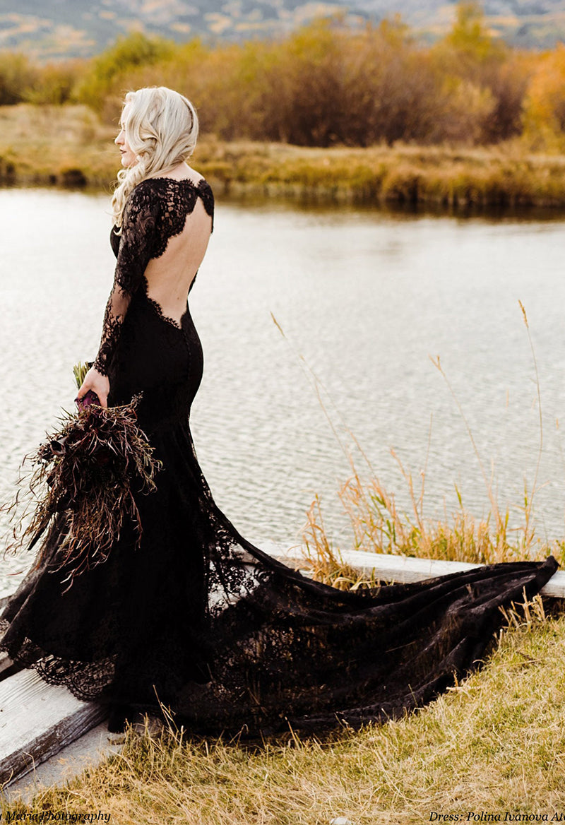 Jewel Neckline Long Sleeve Lace Key Hole Wedding Dress