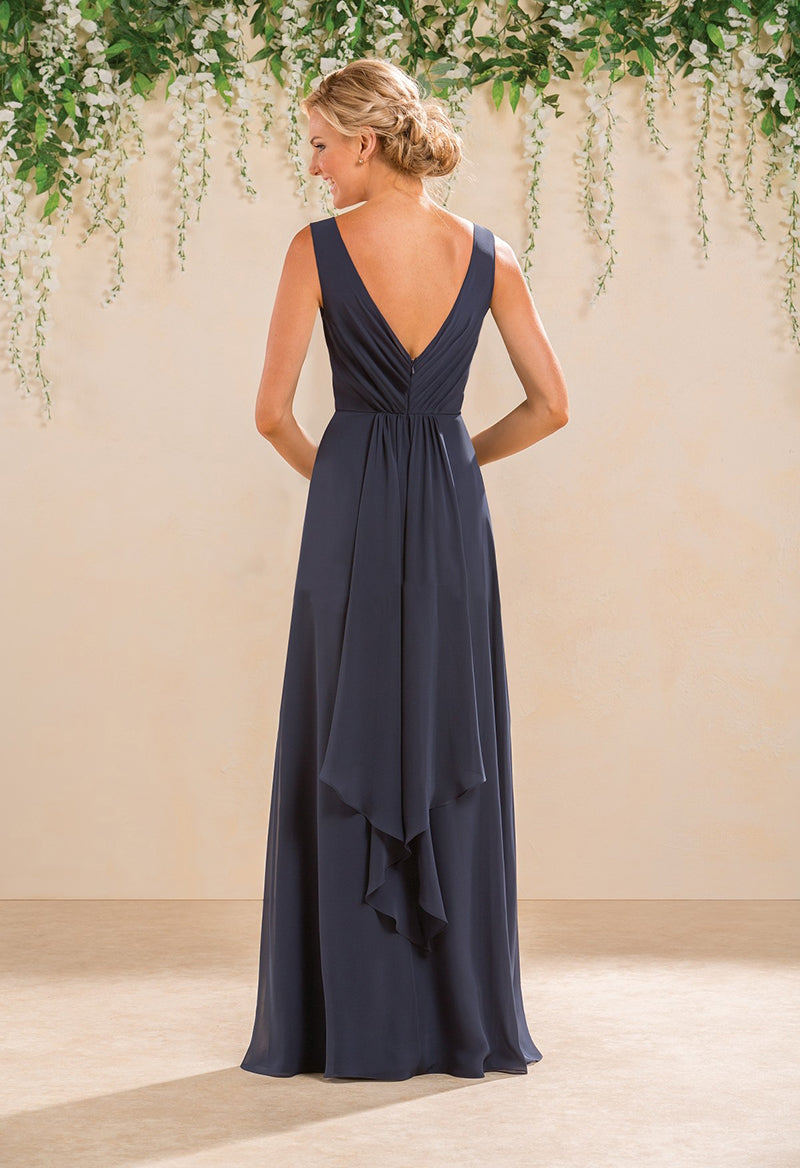 simple mother of the bride dresses Simple V Neck Chiffon Split Floor Length Mother Of The Bride Dresses – Pandrodressy