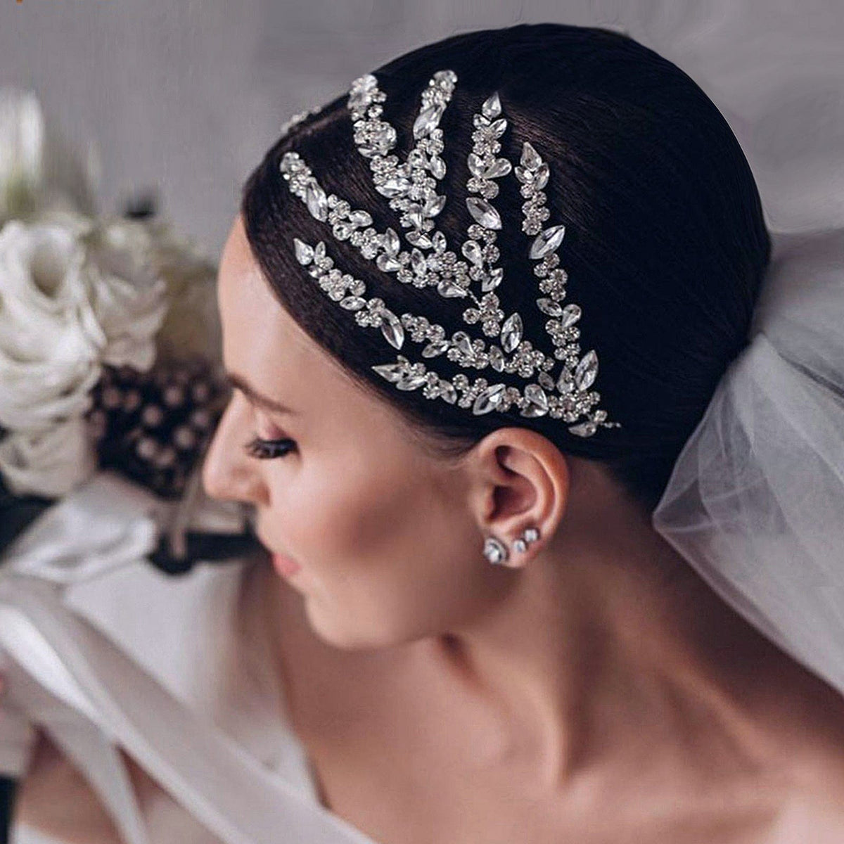 Fashion Alloy Headbands With Pearl And Crystals