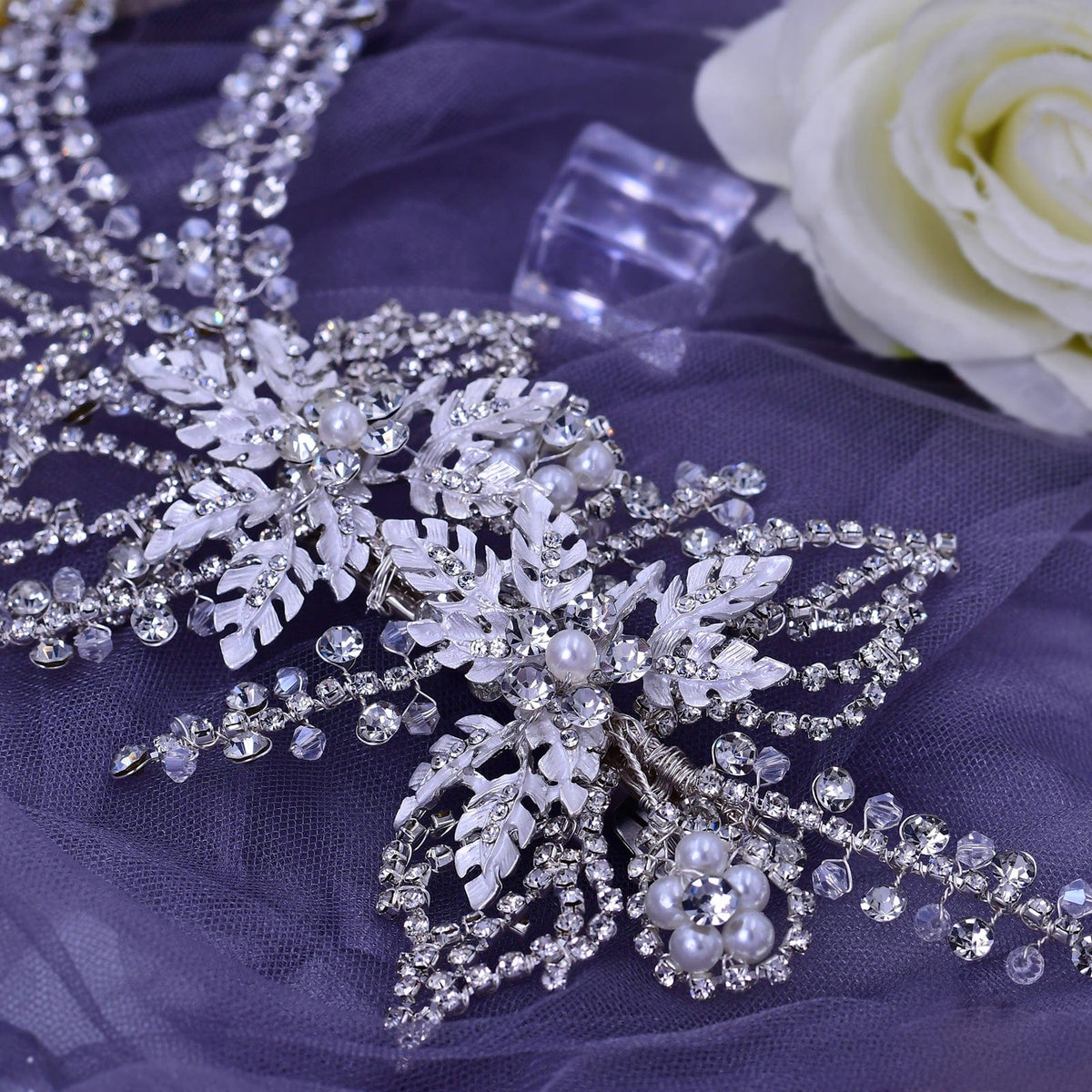 Alloy Headpieces With Pearl And Rhinestone