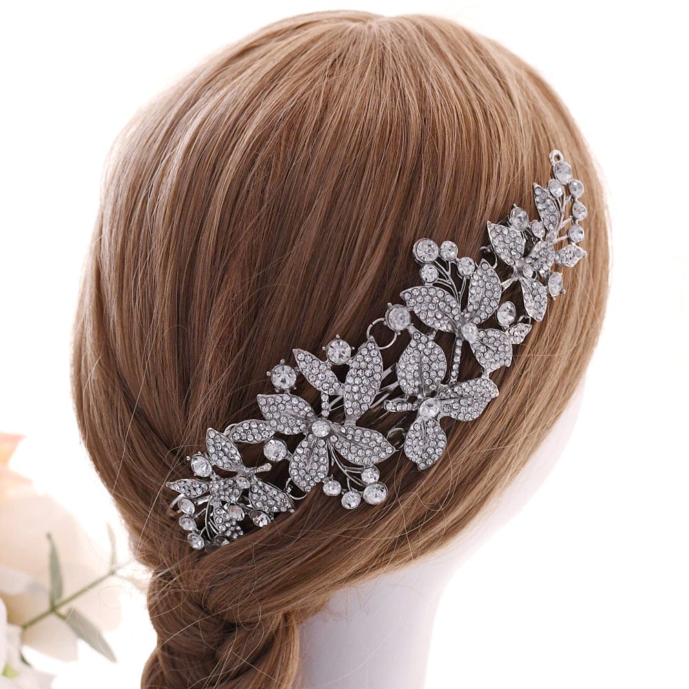 Alloy Hair Combs With Beads